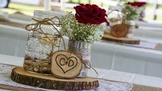 Mason Jar Burlap Wedding Centerpieces [upl. by Grissel936]