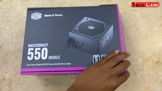 Cooler Master 550W 80 Plus Bronze Semi Modular MPX 5501 AMAAB Unboxing  Tech Land [upl. by Macfadyn]