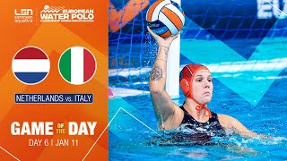 Dutch Dames Beat Italy To Final  Extended Highlights  European Water Polo Championships 2024 [upl. by Quillan]