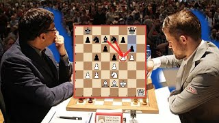 THE GAME  Magnus Carlsen vs Viswanathan Anand  GRENKE Chess Classic Open [upl. by Alamaj]