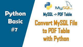 Convert Mysql File to PDF Table 1 [upl. by Neevan82]