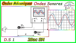 Ondes Mécaniques Progressives Périodiques  Ondes Sonores  2 Bac SM  Exercice 5 [upl. by Ailimac]