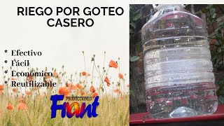 RIEGO POR GOTEO CASERO EFECTIVO Y FÁCIL [upl. by Dias]