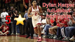 5 ⭐️ Dylan Harper Full Debut highlights vs Wagner  CBB 20242025 [upl. by Didi]