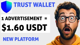 1 AD  160 USDT 🤑 TAP ON THE ADVERTISEMENT amp GET PAID IN USDT • Make Money Online [upl. by Kahle]