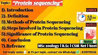 Protein sequencing  Methods of protein sequencing  Protein  Biochemistry [upl. by Whang46]