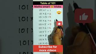 Table of 101 shorts bangaloretutor youtubeshorts mathstricks [upl. by Syla]