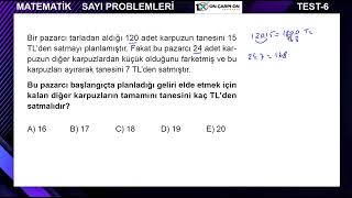 Sayı Problemleri Test 6 Soru 3 [upl. by Deaner305]