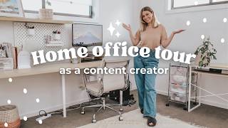 My Home Office Tour  Content Creator Home Office Setup [upl. by Gibrian]