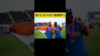 IND vs SA FINAL MATCH5 key momentsIND vs RSA FINAL HIGHLIGHTS MATCHshorts viralshorts world [upl. by Tudor]