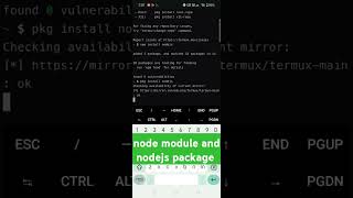 node modules and node packages installation in Termux [upl. by Beaufert611]