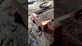 Half round Axe forging process  short video [upl. by Shanon]