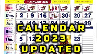 Calendar Malaysia 2023 Updated [upl. by Mareah]