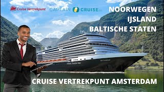 video Cruise Vertrekpunt Amsterdam Holland America line ms Rotterdam Captain Cruise vakantie [upl. by Doss]