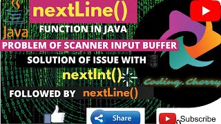 nextLine function in java solution of issue with nextInt followed by nextLineinput buffer [upl. by Eceirehs]