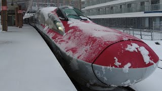 Riding the Japanese Fastest Bullet Train on a Big Freezing day [upl. by Hailee]