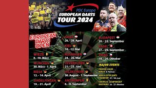 2024 European Darts Open Schindler v Sedlacek [upl. by Eedna]