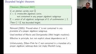 Martin Orr Height bounds for very unlikely intersections in abelian varieties  NTWS 229 [upl. by Evette592]