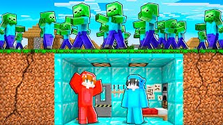 Bunker SECRETO vs APOCALIPSIS ZOMBIE en Minecraft [upl. by Alatea123]