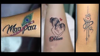 Maa Paa Tattoo Design  Tattoo  Latest Tattoo Design 2019 [upl. by Rehotsirk]