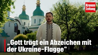 Selenskyjs Osterappell „Gott trägt ein Abzeichen mit der UkraineFlagge“  kronetv NEWS [upl. by Mairhpe]