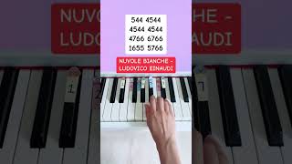 Nuvole Bianche  Ludovico Einaudi Easy Piano Tutorial pianotutorial pianobeginner pianoshorts [upl. by Alyosha42]