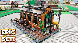 LEGO Old Train Engine Shed EPIC SET Bricklink Designer Program Set 910033 [upl. by Arimay]