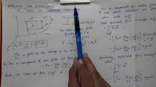 Lecture 3 1st Semester  Divergence of vector in cartesian coordinates [upl. by Ynad]