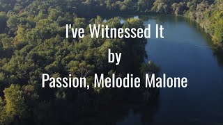 Ive Witnessed It  Passion Melodie Malone Lyric Video [upl. by Aimerej918]