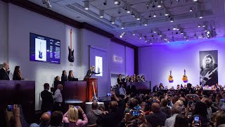 David Gilmour’s ‘Black Strat’ Guitar  2019 World Auction Record  Christie’s [upl. by Einnil]