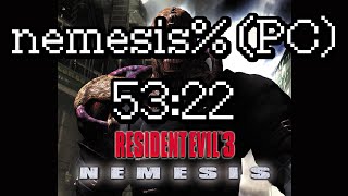 Resident Evil 3 PC Speedrun  nemesis  5322 [upl. by Ecirtnas396]