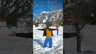 Fun In Snow Arang Kel 😳 Azad Kashmir PAKISTAN shortsvideo shortvideo ytshorts viral trending [upl. by Uhej352]