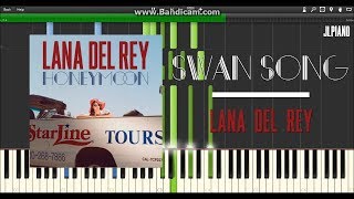 Swan Song  Lana Del Rey Synthesia Piano Solo SHEET MUSIC [upl. by Rotkiv]