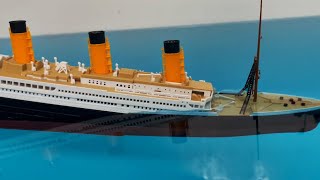 Titanic Model Sinking After Hitting Iceberg with Back to Back Review of All Ships [upl. by Yatnwahs59]