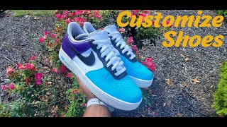 Customize Air Force 1 I Purple Indigo Splash [upl. by Rma]