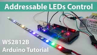 How To Control WS2812B Individually Addressable LEDs using Arduino [upl. by Jochbed]