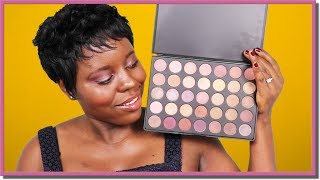 NATURAL GLAM MAKEUP TUTORIAL FOR BLACK WOMAN  MORPHE 35T [upl. by Junji]