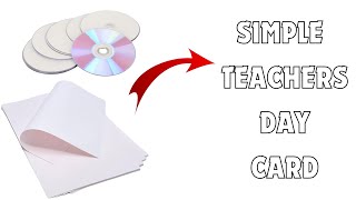 how to make teachers day card  teachers day card ideas easy [upl. by Ayotel]