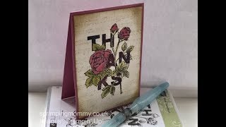 Vintage style watercolored quotFloral Sentimentsquot from Stampin UP [upl. by Eive256]