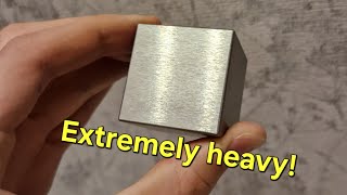 Showcasing the weight of a Tungsten Cube 15 inch super heavy [upl. by Niriam652]