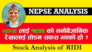 NEPSE Technical AnalysisNEPSE UpdateNEPSE Chart AnalysisRIDI AnalysisRaju Paudel [upl. by Irik]