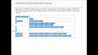 R2 geometriske rekker og sparing [upl. by Kale]