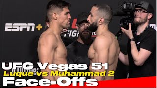 UFC Vegas 51 FaceOffs Luque vs Muhammad 2 [upl. by Nodab]