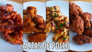 Cuatro recetas de alitas deliciosas y sencillas [upl. by Alvita]