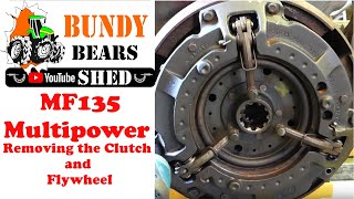 Massey Ferguson 135 Multipower Removing the Clutch and Flywheel [upl. by Nitsruk621]