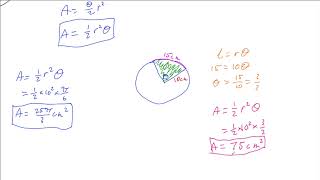 Area of a Sector using Radians [upl. by Aiden]