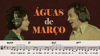 Águas de Março Waters of March Elis amp Tom duet transcription [upl. by Lienahs]