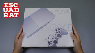 Unboxing PS2 Slim Satin Silver Indonesia PlayStation 2 Slim SCPH90007 SS [upl. by Aihtak]