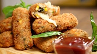 Potato Croquettes Recipe  Easy To Make Snack Recipe  The Bombay Chef  Varun Inamdar [upl. by Fernyak472]