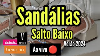 SANDÃLIAS SALTO BAIXO BEIRARIO CALÃ‡ADOS  DAKOTA CALÃ‡ADOS  ðŸŒ¸ NOVIDADES VERÃƒO 2024 [upl. by Yrannav869]